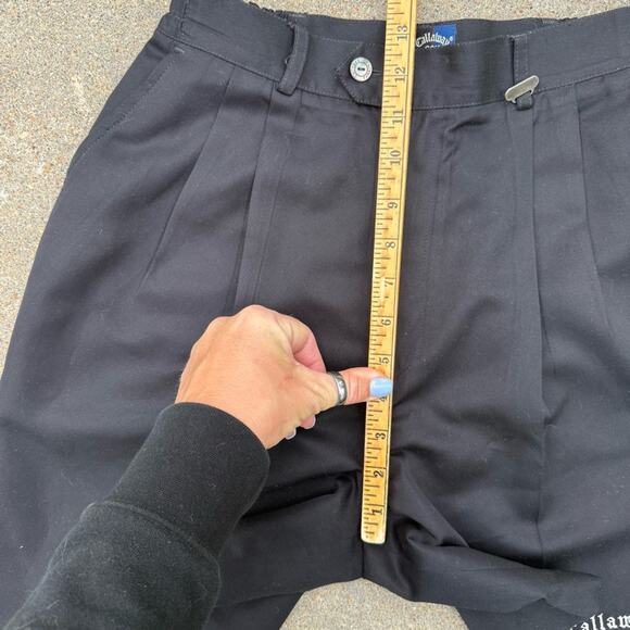 Vintage 90s Callaway Ladies Black High Rise Pleated Golf Shorts By Nordstrom 6 - Picture 7 of 12